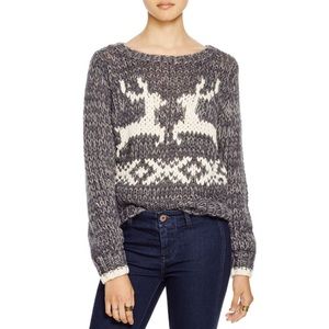 Free People Reindeer Sweater